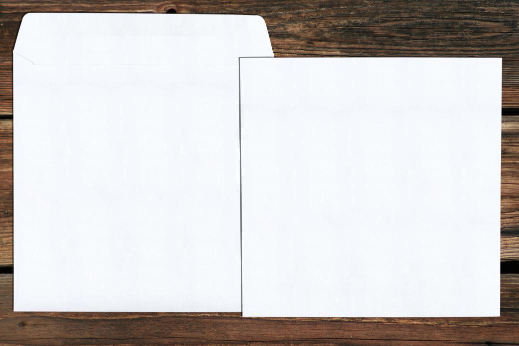 Versandtaschen 240x240 mm Nassklebend Weiß 120 g/qm